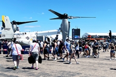 V-22 Osprey on display.