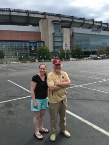 Meredith and me at Gillette, pregame.
